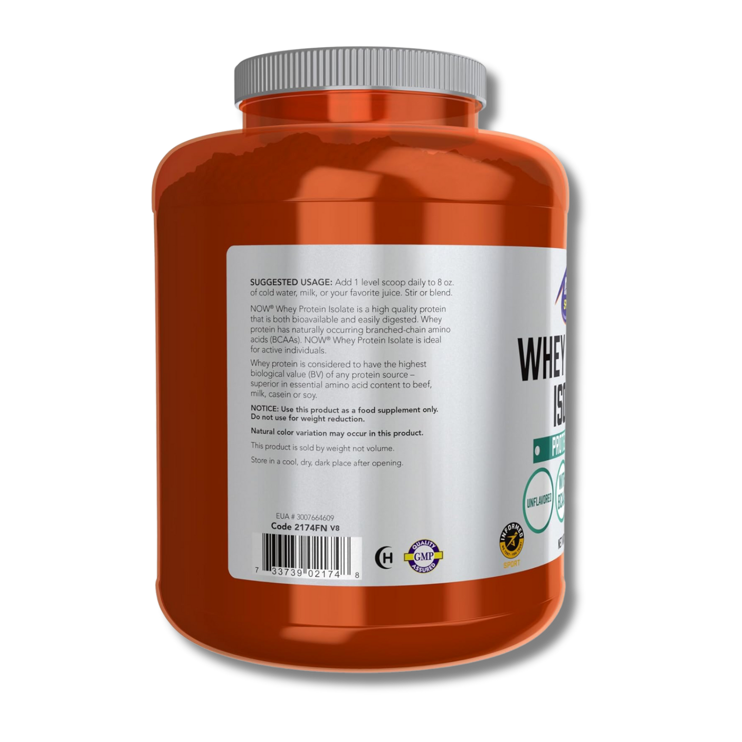 Suero de proteína aislado de NOW Sports, 5 libras