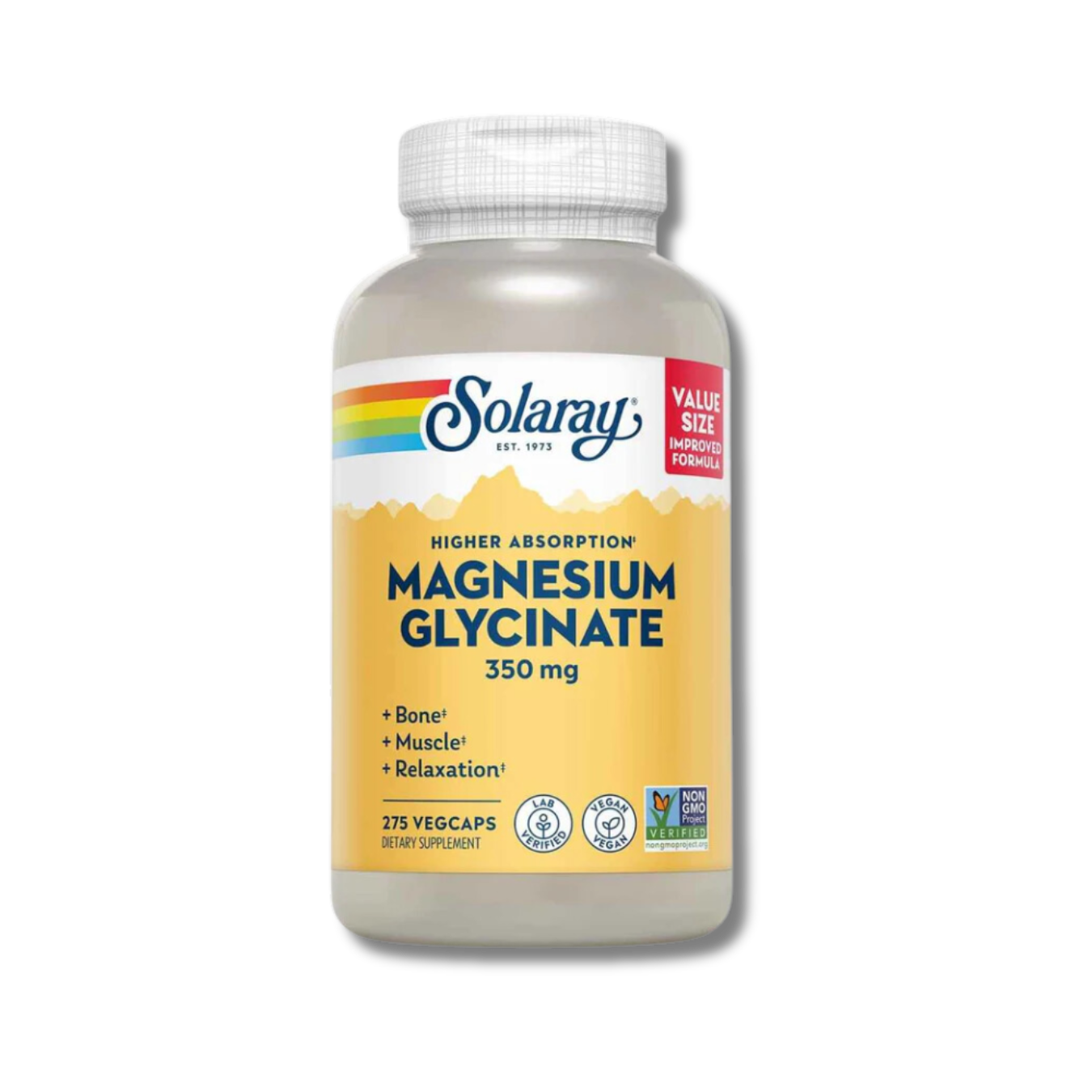 Solaray Glicinato de magnesio 275 Cápsulas vegetales