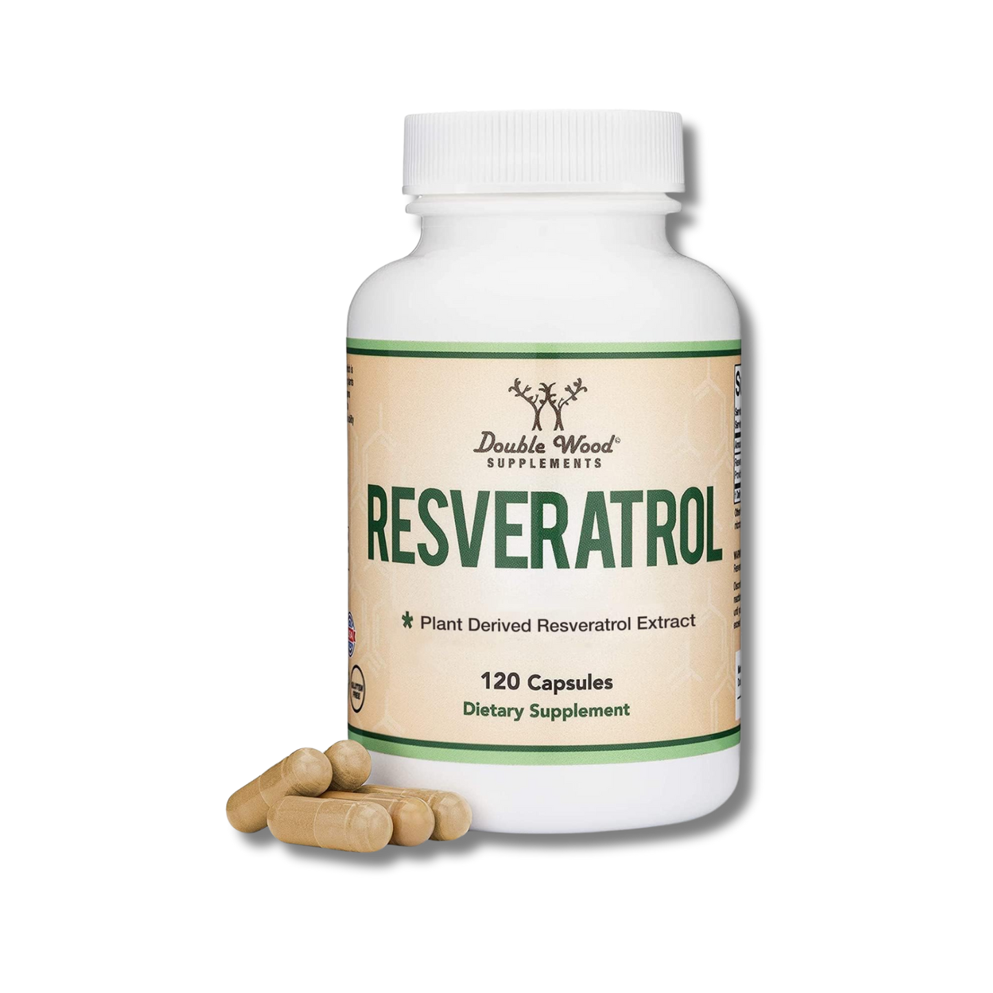 Resveratrol de 500 mg, 120 cápsulas