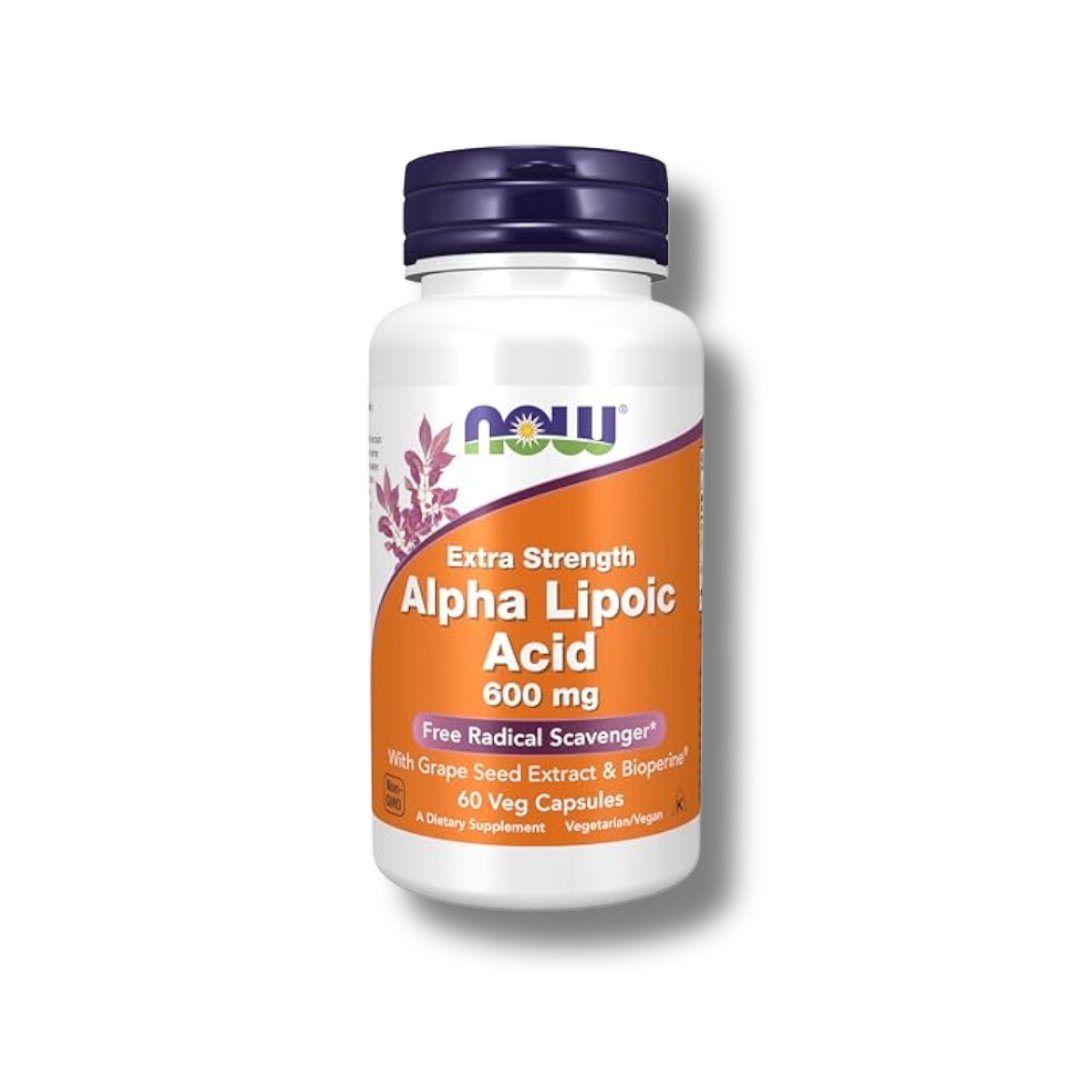 NOW Ácido alfa lipoico 600 mg 60 Cápsulas