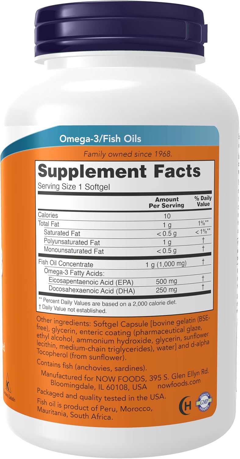 NOW Suplementos Ultra Omega-3 180 Cápsulas