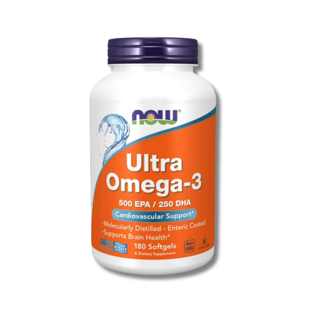 NOW Suplementos Ultra Omega-3 180 Cápsulas