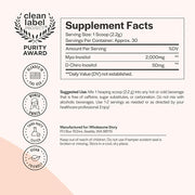 Myo-inositol e inositol D-Chiro en polvo 30 porciones