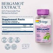 Extracto de Bergamota Solaray® 500 mg 25% Flavonoides 60 Cápsulas