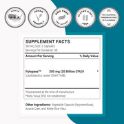 H. Pylori Fight 20 mil millones de CFU Lactobacillus Reuteri 60 Cápsulas