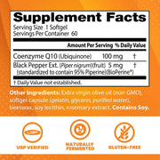 COQ10 con BioPerine® 100 mg 60 Cápsulas