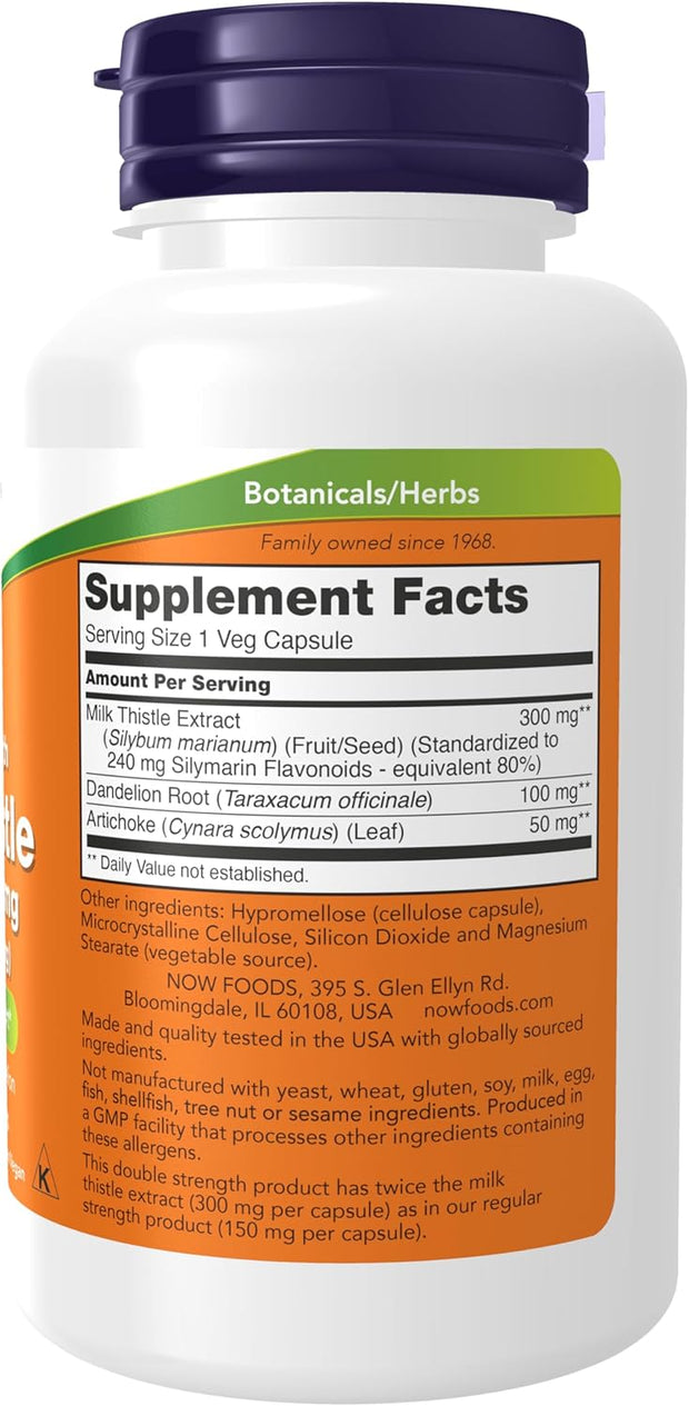 Extracto de Cardo Mariano NOW 300 mg 100 cápsulas