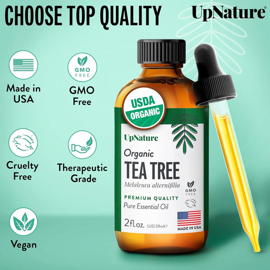 UpNature Aceite de árbol de té orgánico 100% puro 2 onzas