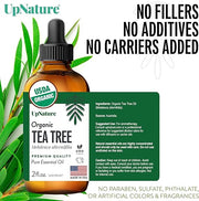 UpNature Aceite de árbol de té orgánico 100% puro 2 onzas
