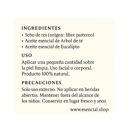 Sebo de res  150 ml
