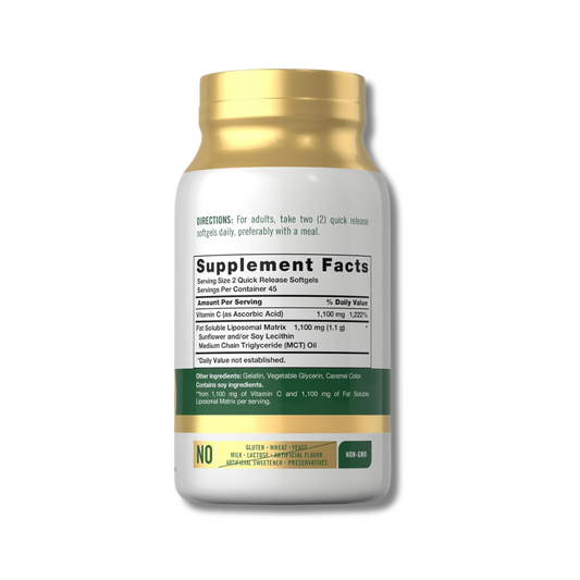 Vitamina C Liposomal Complex 2200 mg  90 Cápsulas