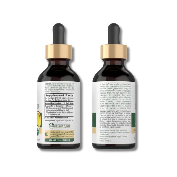 Carlyle Aceite orgánico de orégano 60ml