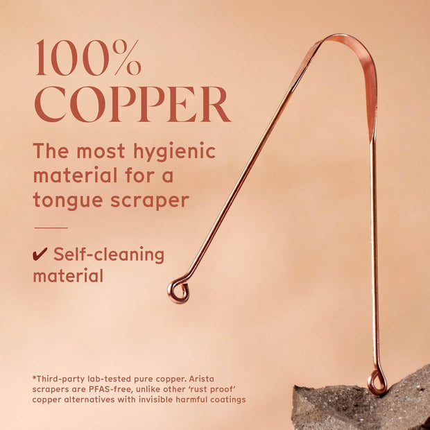 Limpiador de lengua 100% cobre ayurvédico