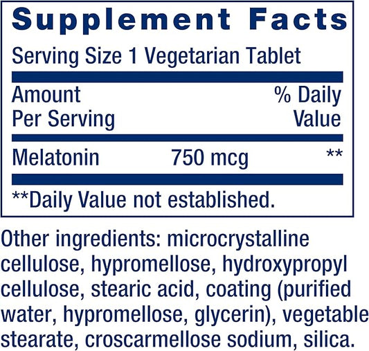 Melatonina 750 mcg 60 cápsulas