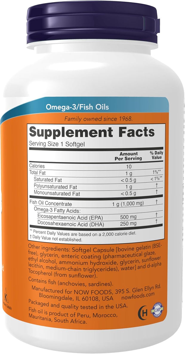 NOW Suplementos Ultra Omega-3 180 Cápsulas